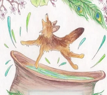 شغالی که دَ خُمِ رنگریز موفته